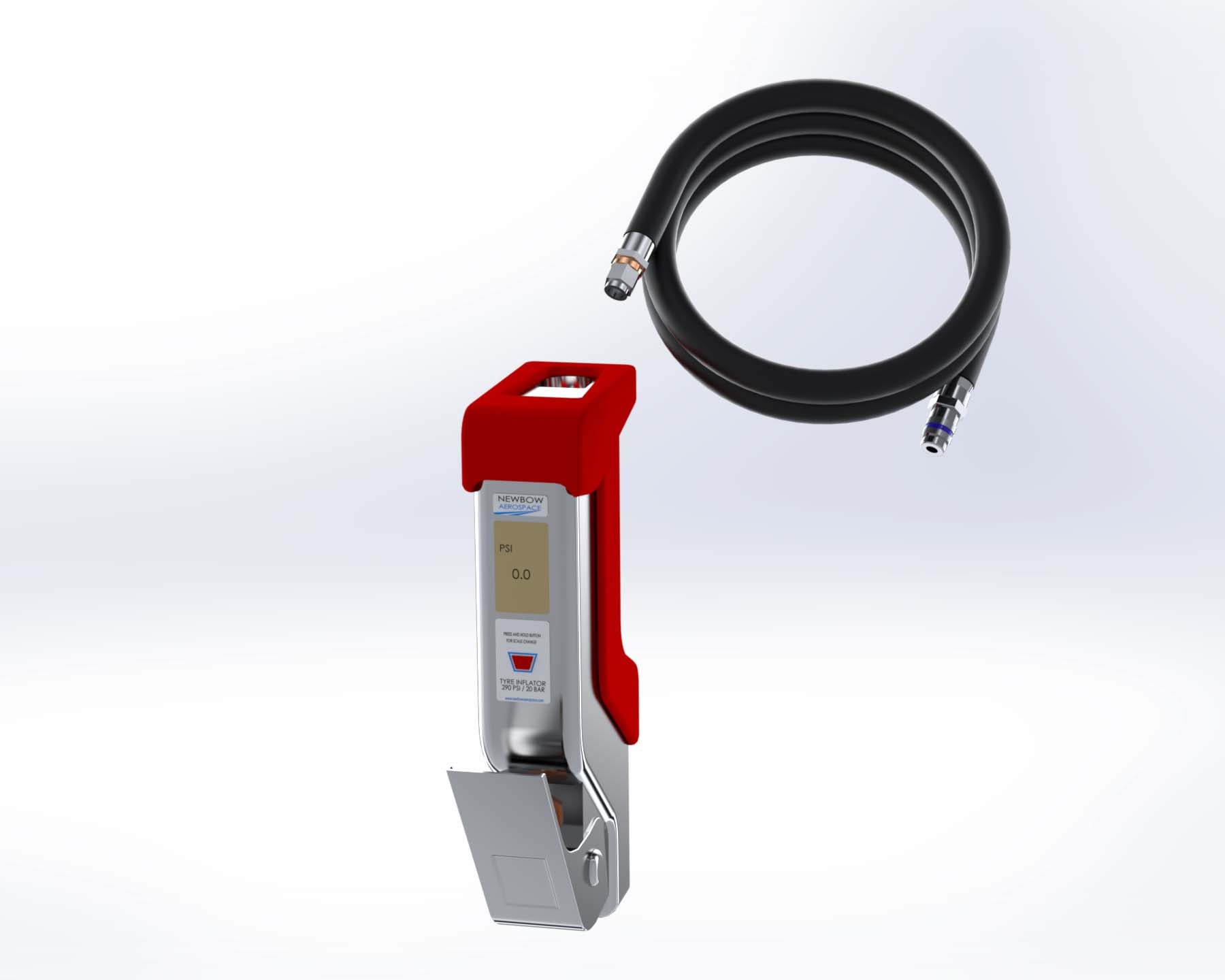 Tyre Inflator Tool - Digital Gauge & 8v Hose