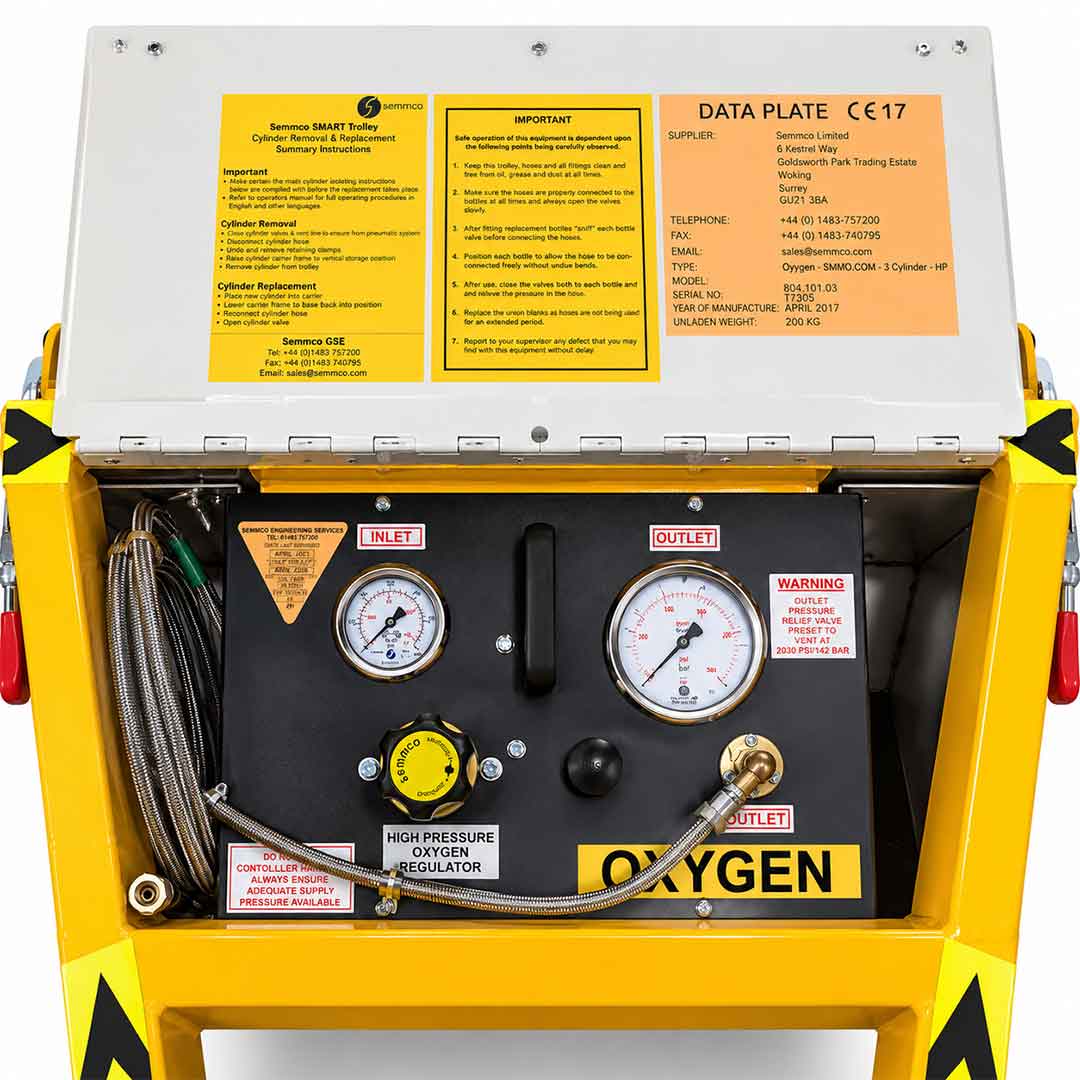 Oxygen Smart Trolley - 3 Cylinder - HP