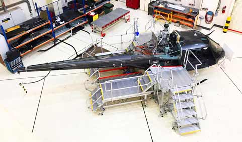 Helicopter Side Access Platform Fixed Height (H125) H0.75 & 1.3m x L4.5m x W1.0m LH