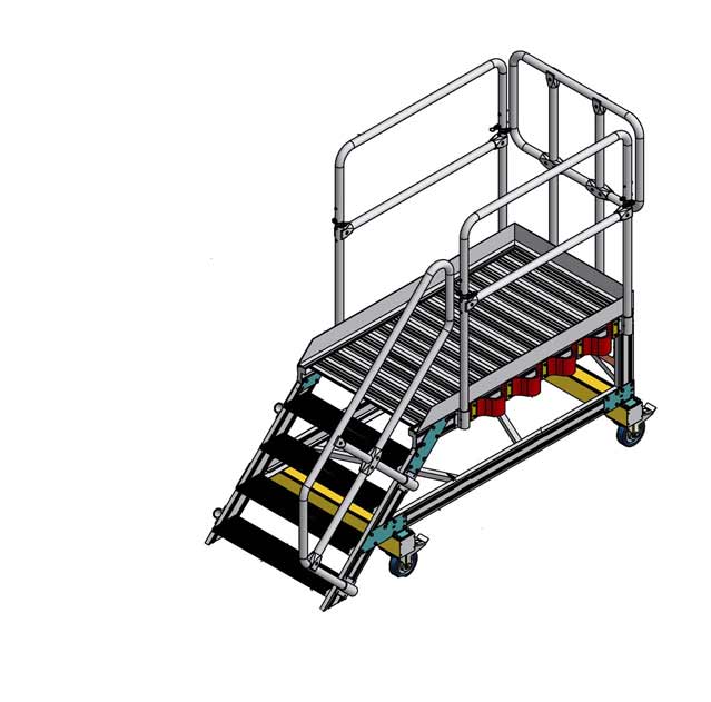 Helicopter EC145 Tail Fixed Height Acess Platform H0.8m x L1.5m x W0.8m