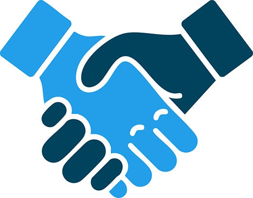 Icon: handshake, symbol for collaboration