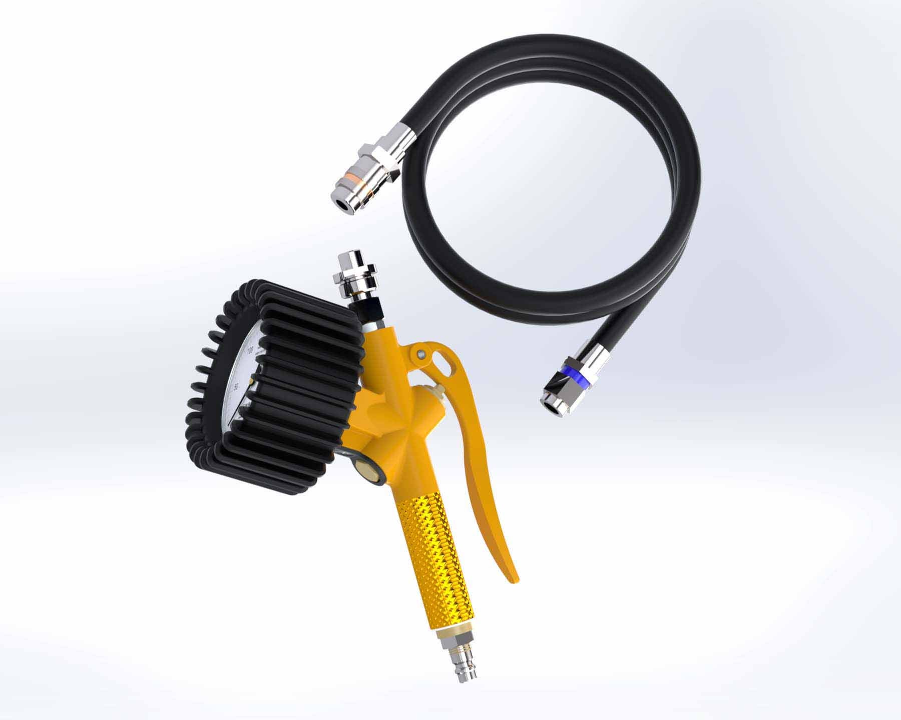 Tyre Inflator Tool - Gauge & 12v Hose