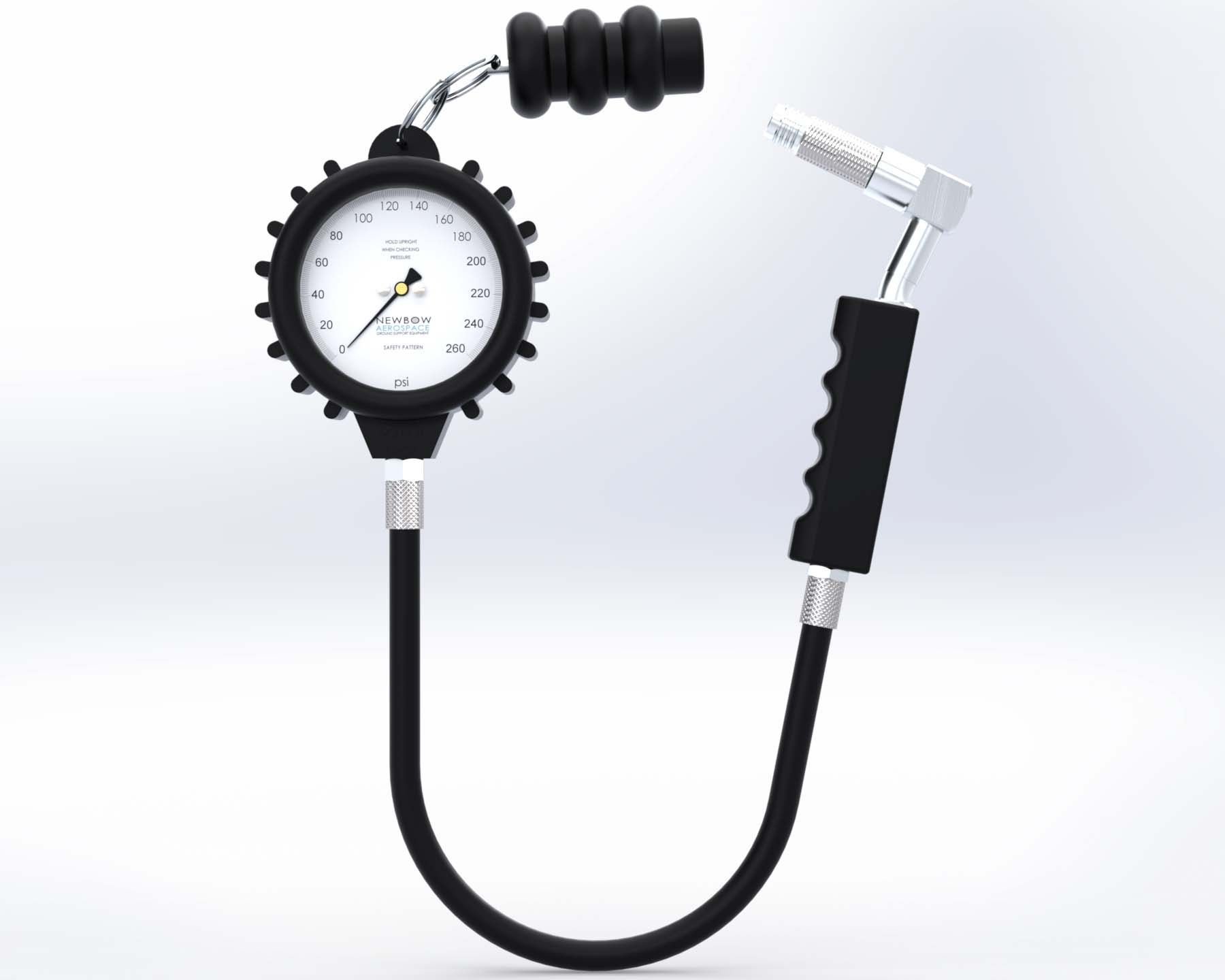 Tyre Pressure Gauge 0-200psi 8v & 12v - Universal Adapter