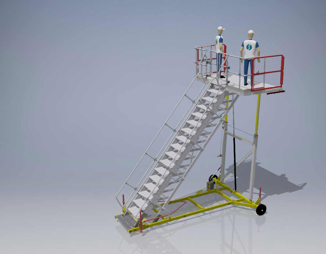 PAX Variable Height Access Platform Hangar H2.5-4.5m x W3.0m x L1.5m 
