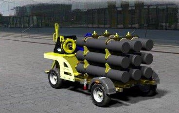 Nitrogen Trolley  - Fixed - 9 Cylinder (45 Litre) - HP+ LP - inc. Retractable Hose Reels