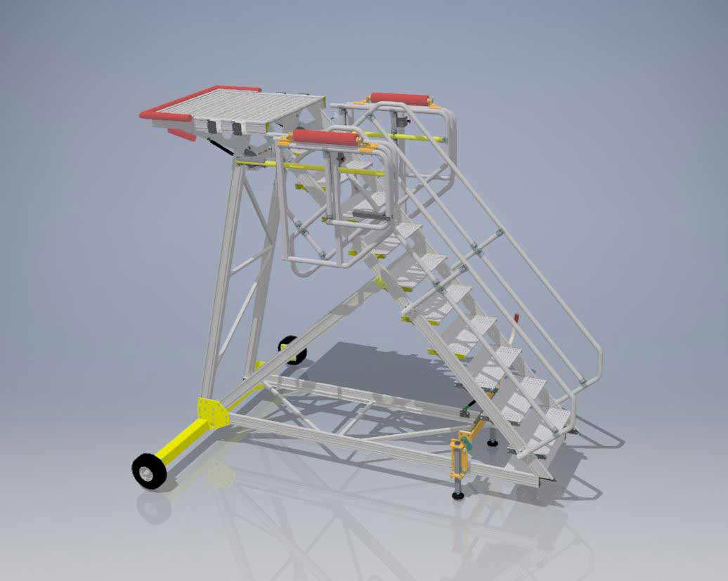 Engineers Maintenance Access Platform Hangar H3.0m x L1.0m x W1.0m - 12 Steps - No XC