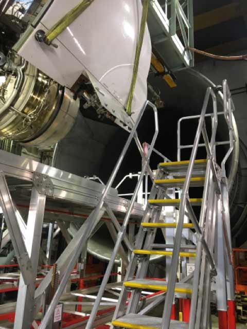 Engine Under Core Variable Height Access Platform L5.3m x W4.0m x H2.0-3.0m