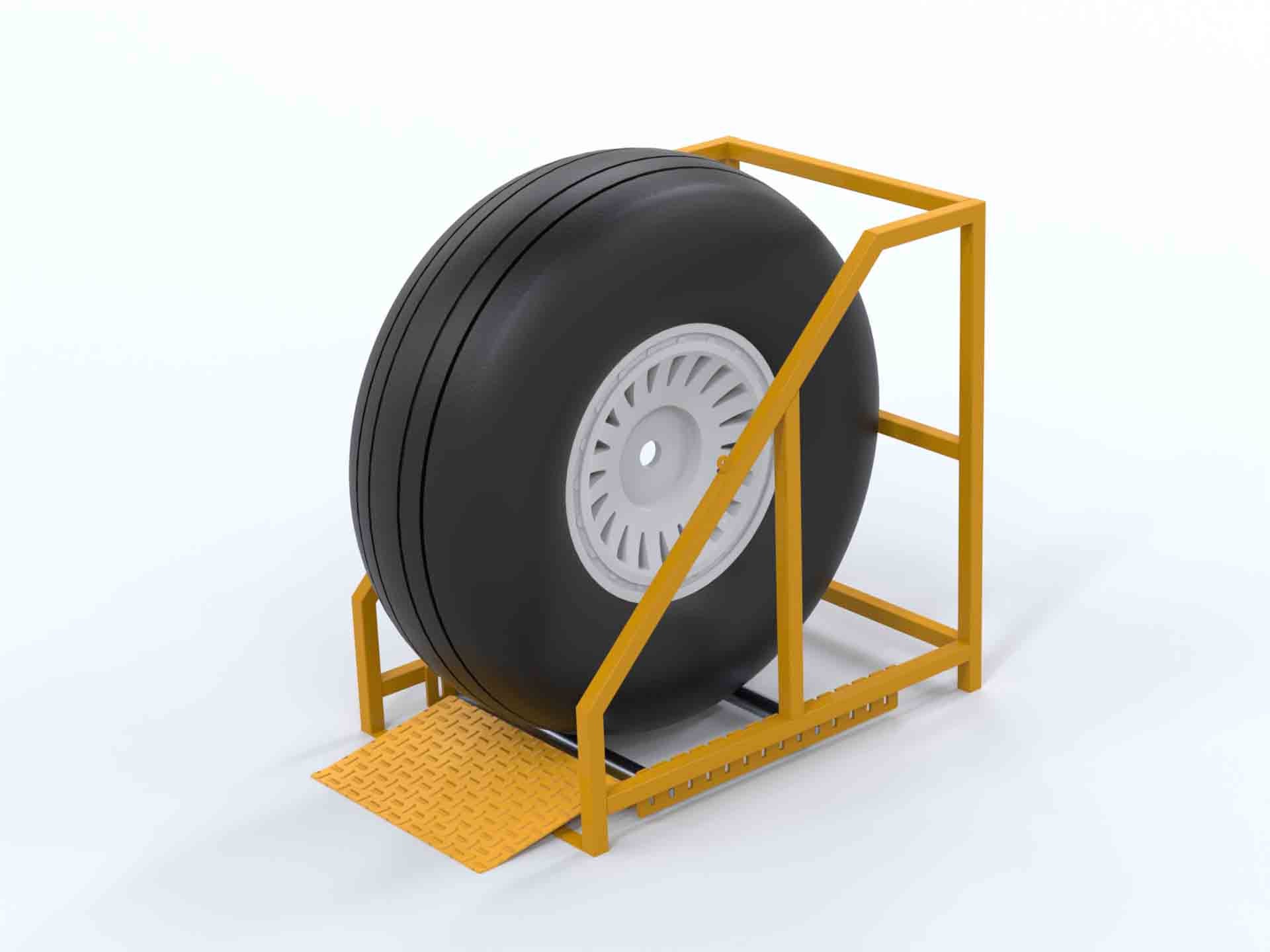 SELF-ASSEMBLY WHEEL STORAGE STAND, 2-BAY, FOR WHEELS LESS THAN 720MM WIDE