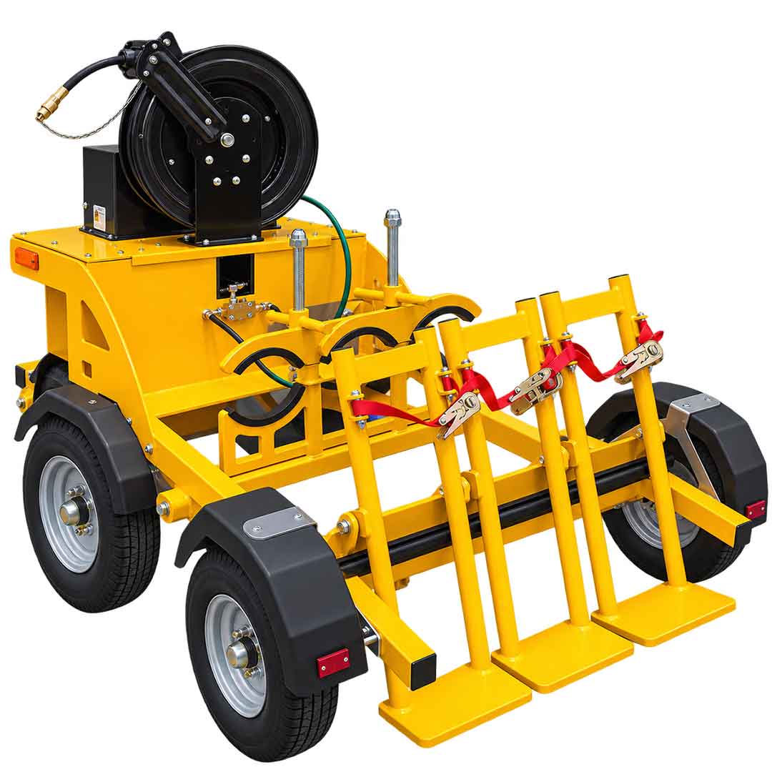 Nitrogen Cart  - Demountable - 3 Cylinder - HP+ LP - inc. Retractable Hose Reels